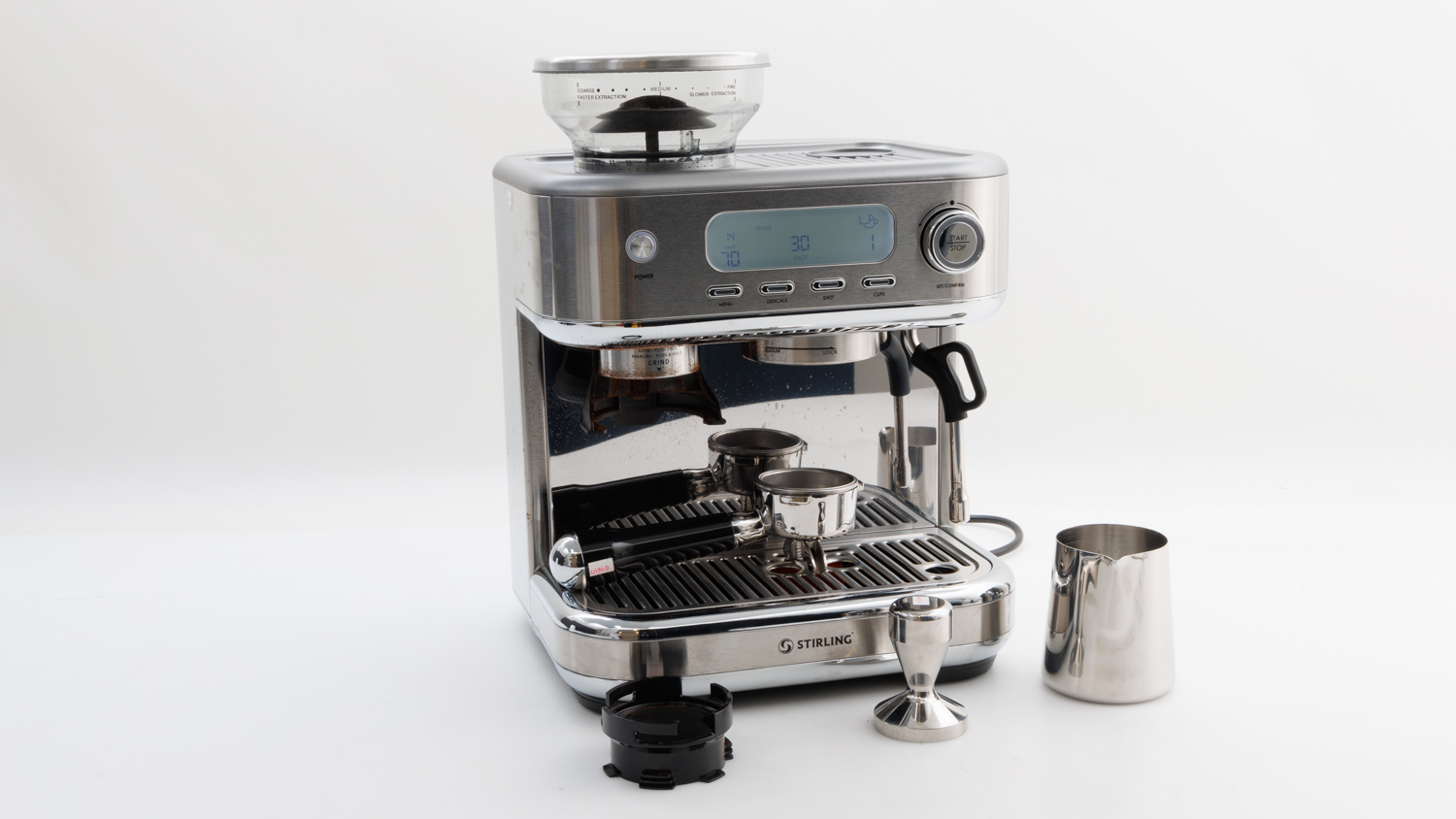 Aldi Stirling Premium Espresso Machine With Grinder (STR-E15BGD)